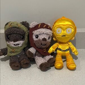 Star Wars Plush Trio - Brown, Gold, Gray